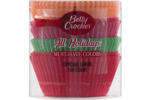 Betty Crocker All Holidays Cupcake Liners Must-Have Colors - 100 CT