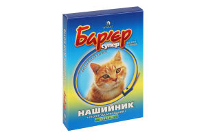 Нашийник д/котів інсектоакарицидний Бар"єр супер синьо-жовтий 32,5см Продукт