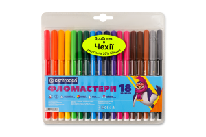Фломастери 18 кольорів арт7550/18 Центропен