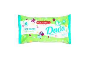 Серветки вологі дитячі Сенсітів з екстрактом алое 60шт ДаДа