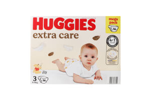 Подгузники для детей 6-10кг 3 Extra Care Huggies 96шт