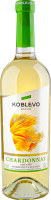 Вино 0.75л 9.5-14% біле сухе ординарне столове сортове Шардоне Koblevo пл