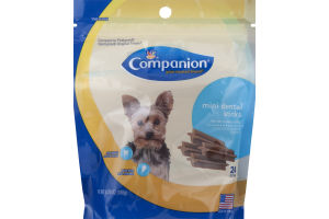 Companion Mini Dental Sticks for Toy & Small Dogs Chicken Flavor - 24 CT