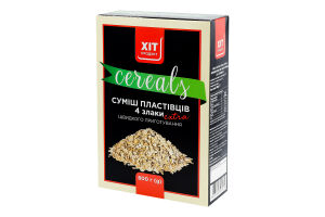 Суміш пластівців швидкого приготування 4 злаки Extra Хіт продукт к/у 800г