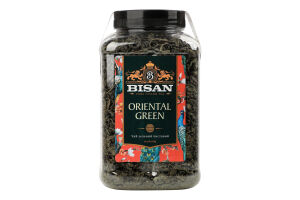 Чай Oriental Green зелений листовий 250г пл/банка Bisan