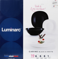 Сервіз Каріне Вайт енд Блек 19предметів артD2381 Люмінарк