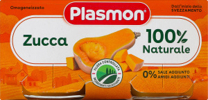 Пюре овочеве для дітей від 6міс гомогенізоване стерилізоване Гарбуз Plasmon с/б 2х80г