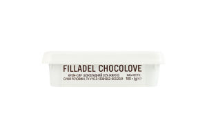 Крем-сир 20% шоколадний Chocolove Filladel Біло п/у 180г