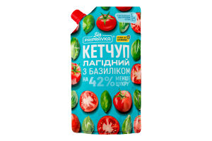 Кетчуп пастеризований Лагідний з базиліком Pripravka д/п 250г