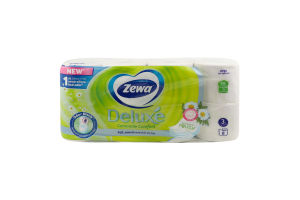 Папір туалетний 3-х шаровий Camomile Comfort Deluxe Zewa 8шт
