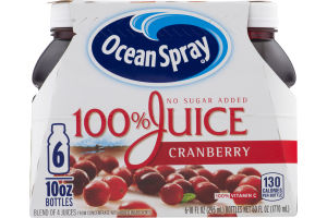 Ocean Spray 100% Juice Cranberry - 6 CT