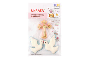 Украшение кондитерск Украса Два голубя с крестиком