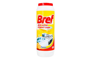 Порошок для чистки для кухни+эффект соды Лимон Bref 500г