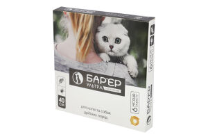 Нашийник д/котів та собак дрібних порід Бар"єр ультра 40см Продукт