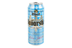 Пиво специальное 0.5л 5% светлое пастеризованное Баварское Zibert ж/б