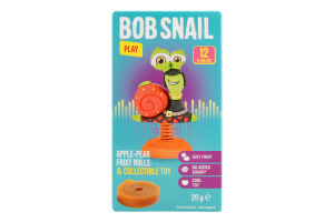Набор Конфеты фруктовые натуральные Яблоко-груша 20г + игрушка Bob Snail к/у 1шт