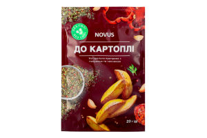 Приправа натуральна до картоплі з паприкою та часником Novus д/п 20г