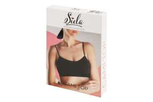 Топ женский из микрофибры Siela Cami top Seamless collection S-M черный