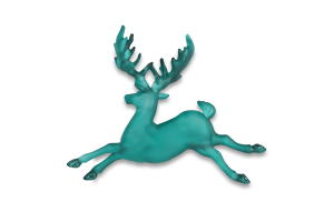 Подвеска новогодняя изумрудная 11.5х14см №1478070 Олень ФОП Кричун Василь Васильович 1шт