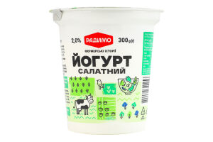 Йогурт 2% густой Салатный РадиМо ст 300г