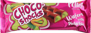 Вафли глазированные с фисташкой Choco-Shocks Polus м/у 45г