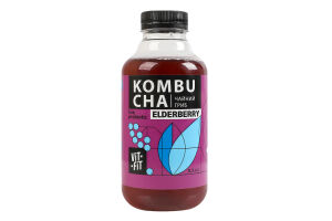 Напиток брожения фильтрованный непастеризованный с сахаром Elderberry Kombucha Vit-Fit п/бут 0.5л