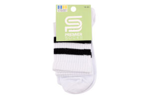 Шкарпетки Premier socks вис спорт смуж білі р18-20