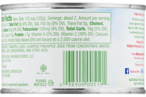 Dole Pineapple Tidbits in 100% Pineapple Juice