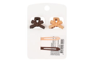 Заколка-хлопавка д/волосся однотонна 5/6см 4шт в асортименті