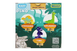Конструктор Wader Baby Blocks Dino трицератопс