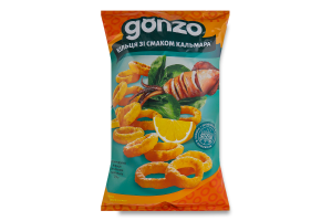 Кільця кукурудзяні зі смаком кальмара Gonzo м/у 75г