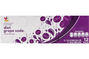 Ahold Soda Grape Diet - 12 CT