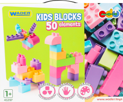 Конструктор Wader Kids Blocks рожевий 50ел 41297