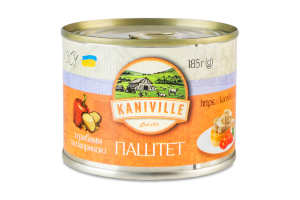 Паштет м'ясний з грибами та паприкою Kaniville з/б 185г
