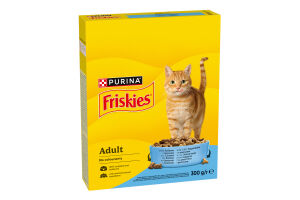 Корм сухий повнораціонний для стерилізованих котів з лососем та овочами Friskies к/у 300г