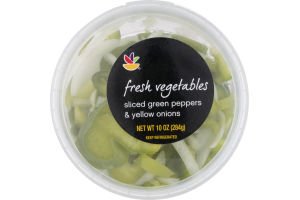 Ahold Fresh Vegetables Sliced Green Peppers & Yellow Onions