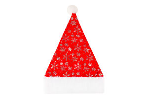 Шапка новорічна червона зі сніжинками 40х30см №AAF510720 Koopman International B.V. 1шт