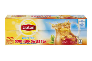 Lipton Iced Tea Southern Sweet Tea Bags Family Size - 22 CT