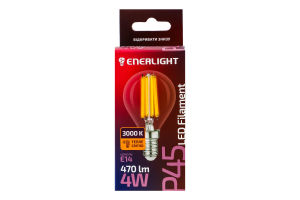 Лампа LED Enerlight Filament P45 4Вт Е14
