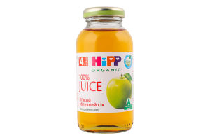 Сік для дітей від 4міс м'який пастеризований яблучний Organic Hipp с/пл 0.2л