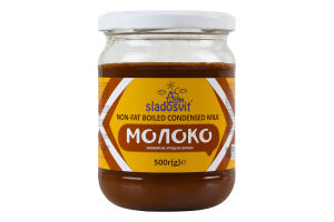 Молоко згущене варене знежирене Sladosvit с/б 500г