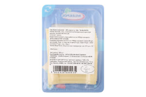 Сир Mlekpol Едам нарізка 45% кор/мол