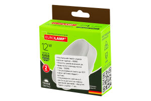 Лампа светодиодная 12W GX53 3000К Eurolamp 1шт