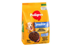 PEDIGREE Dry (для цуценят) Птиця/Овочі 12*500г