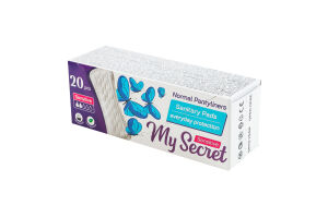 Прокладки ежедневные гигиенические без запаха Normal Sensitive My Secret 20шт