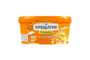 Мороженое 15% пломбир Медовик Хрещатик п/у 500г