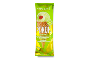 Морозиво 12% з комбінованим складом сировини у вафельному ріжку Фісташка-наполеон Малина Laska м/у 70г