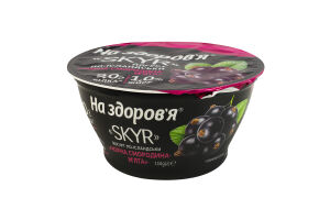 Йогурт 1% високобілковий по-ісландськи з фруктовим наповнювачем Чорна смородина-м'ята Skyr На здоров'я ст 150г