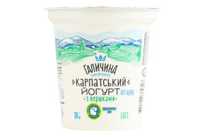 Йогурт 8% з вершками без цукру Карпатський Галичина ст 280г