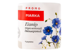 Бумага туалетная 2-х слойная Marka Promo 4шт
